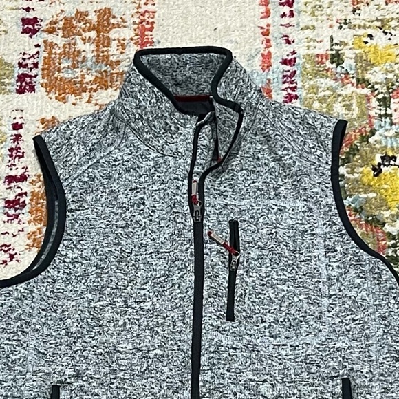 Orvis Fishing Gray Zip Up Vest Outwear Fisherman Sweater Fleece Jacket - Picture 2 of 7